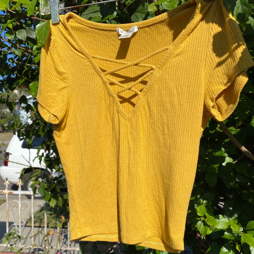 Yellow V-Neck top